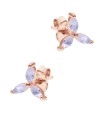 Three Petal Flower Silver Stud Earring STS-6263